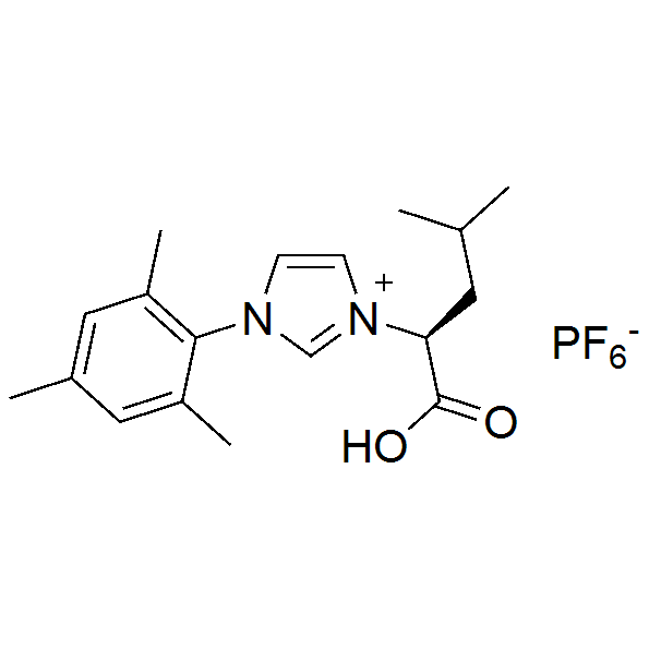 1-(2,4,6-三甲基苯基)-3-[(2S)-4-甲基戊酸]咪唑鎓六氟磷酸盐